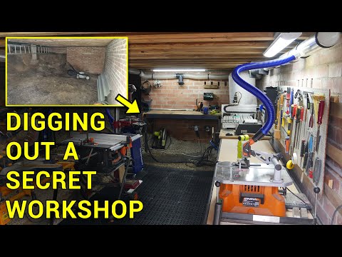 Digging to create an efficient under house workshop