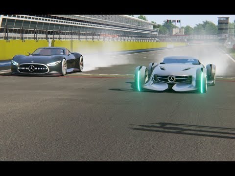 Mercedes-Benz Silver Arrow vs Mercedes-Benz Vision GT at Monza Circuit