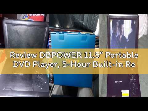 DBPOWER 11.5" Portable DVD Player, 5-Hour Built-in Rechargeable Battery, 9" Swivel Screen, Support CD/DVD/SD Card/USB, Remote Control, 1.8 Meter Car Charger, Power Adaptor and Car Headrest (Black) video review thumbnail