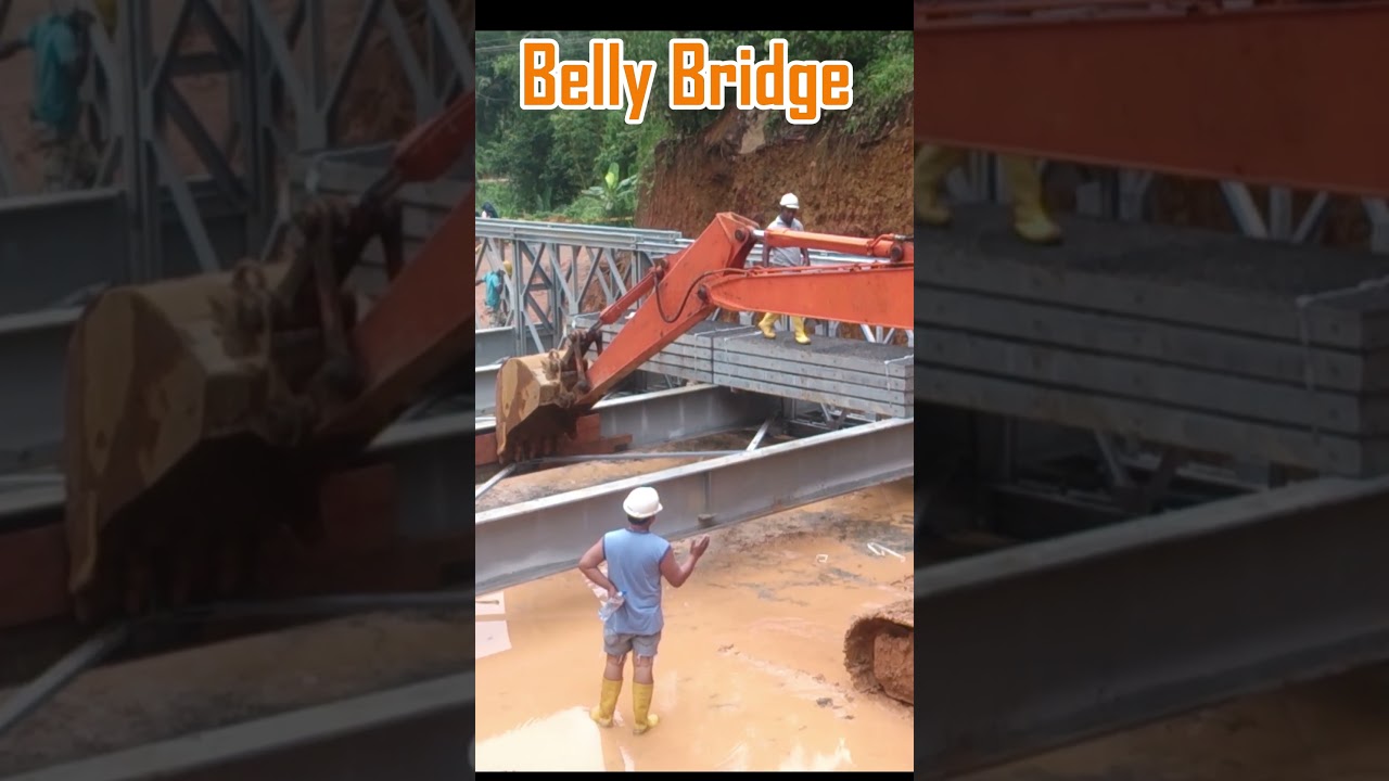 Bailey Bridge installation 💯💯👷‍♂️👷‍♂️in civil engineering construction project