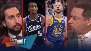Kings beat Warriors, Nick lights the beam, Warriors dynasty over? | NBA | FIRST THINGS FIRST