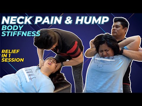 EASE from Neck Pain, Hump, and Body Stiffness - Patient's Reaction: 'REALLY HAPPY! after treatment