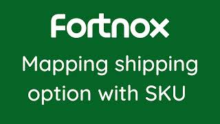 Mapping shipping option with SKU