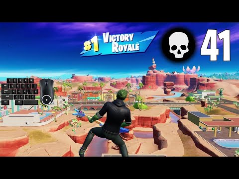 41 Elimination Solo vs Squads Win Full Gameplay Season 3 (Fortnite PC Keyboard)