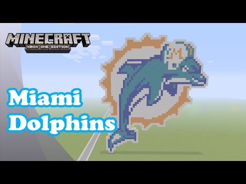 Minecraft: Pixel Art Tutorial and Showcase: Miami Dolphins Logo (NFL)