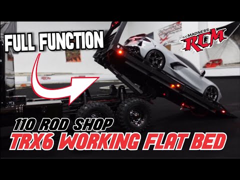 Traxxas TRX6 Hauler with WORKING Flat Bed - 1/10 Rod Shop Flat Bed Mod