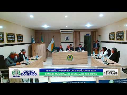 16ª SESSÃO ORDINÁRIA DO 2º PERÍODO DE 2025 - 24/11/25