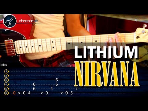Cómo tocar "Lithium" de Nirvana en Guitarra (HD) Tutorial COMPLETO - Christianvib
