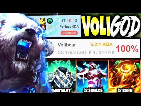 My 100% WR Volibear Build & The MOST *QUADRA KILL* BROKEN CARRY EVER 🔥 LoL Top Volibear s12 Gameplay