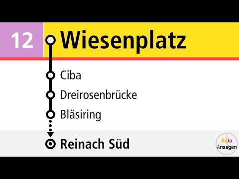 BLT Ansagen | 12 Basel Wiesenplatz - Reinach Süd | Herbstmesse 2025 | BoJa Ansagen 