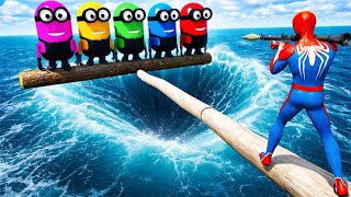 GTA 5 Epic Ragdolls | Spiderman Vs Super Heroes Jumps/Fails Episode 02