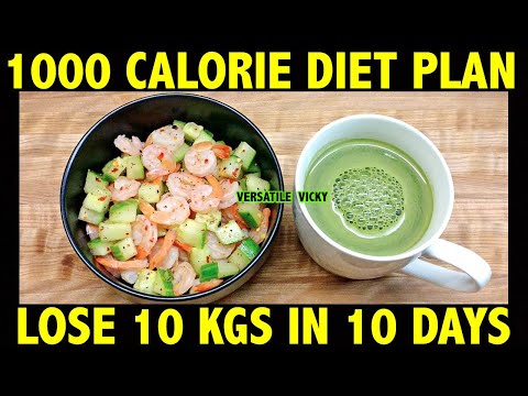 HOW TO LOSE WEIGHT FAST 10Kg in 10 Days | 1000 Calorie Diet Plan | Lose 1Kg In 1 Day Video