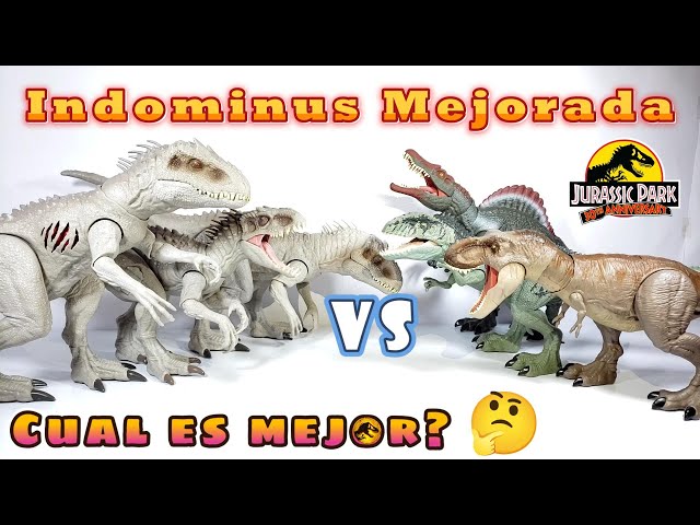 Vídeo relacionado con Mattel Jurassic World Camufla y Conquista Indominus Rex Dinosaurio de juguete con luces y sonidos +4 años (HNT64)