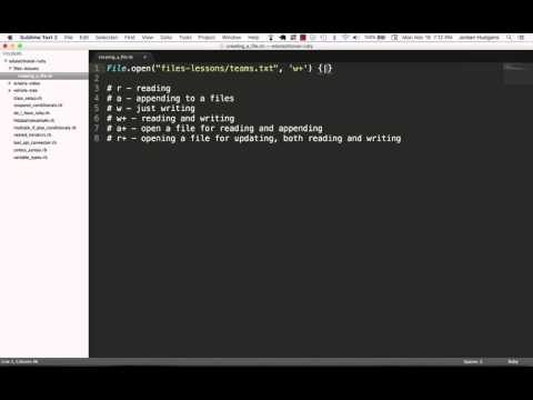 Creating a file with Ruby