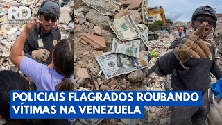 Policiais são flagrados roubando vítimas durante tragédia na Venezuela | Rastro da Notícia