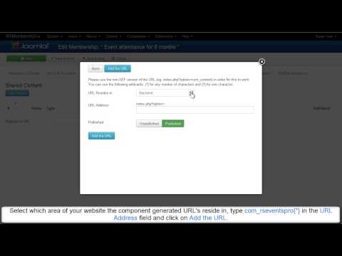 Ep. 22 - How to add url restrictions to a Joomla! membership site with RSMembership! using the {*} wildcard