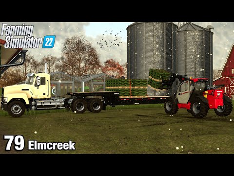 LOADING PALLETS IN THE SNOW  - Farming Simulator 22 FS22 Elmcreek Ep 79
