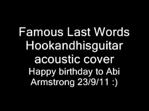 Thumbnail for Famous last words Acoustic cover by Josh Hook