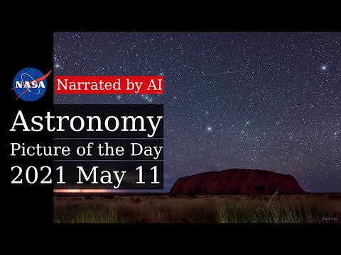 APOD: 2021-05-11 - Lightning and Orion Beyond Uluru (Narrated by Amy)