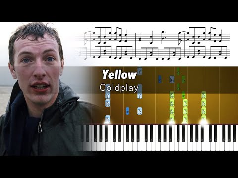 Coldplay - Yellow - Piano Tutorial with Sheet Music