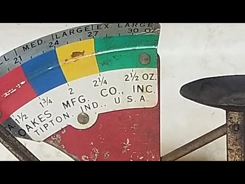 Weighing  eggs.  Vintage style.