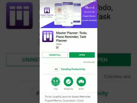 Master Planner :Todo, Place Reminder, Task Planner Video