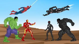 Hulk - Spiderman - Ironman VS Black Hulk - Black Spiderman - Black Ironman [HD]