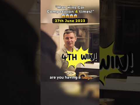 Man wins car competition 4 times 🤯😱 what are the odds?? 💓💓 #botb #winner #carcollection