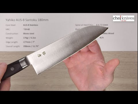 Yahiko AUS-8 Santoku 180mm Quick Look