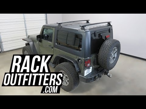 Jeep Wrangler JK 2 Door Hardtop with Rhino-Rack Vortex RLT Backbone Roof Rack