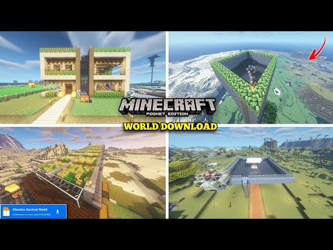 I am Giving You My Minecraft Survival World Download link || Best Survival Map For Beginners 😍