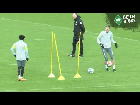 Werder Bremen-Training vor Ingolstadt: eine Kuscheleinheit, ein Stangenspiel und Torschüsse satt