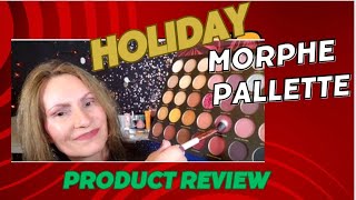 Morphe Holiday Eyeshadow Pallette | Product Review | 35 Shades! #hoodedeyemakeup #holidayseason