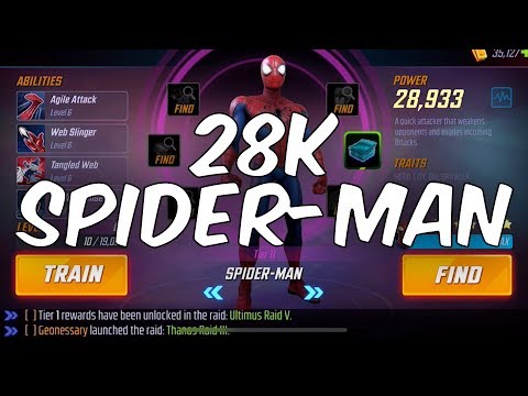 Marvel Strike Force - 7 STAR SPIDER-MAN GAMEPLAY! 28K POWER!