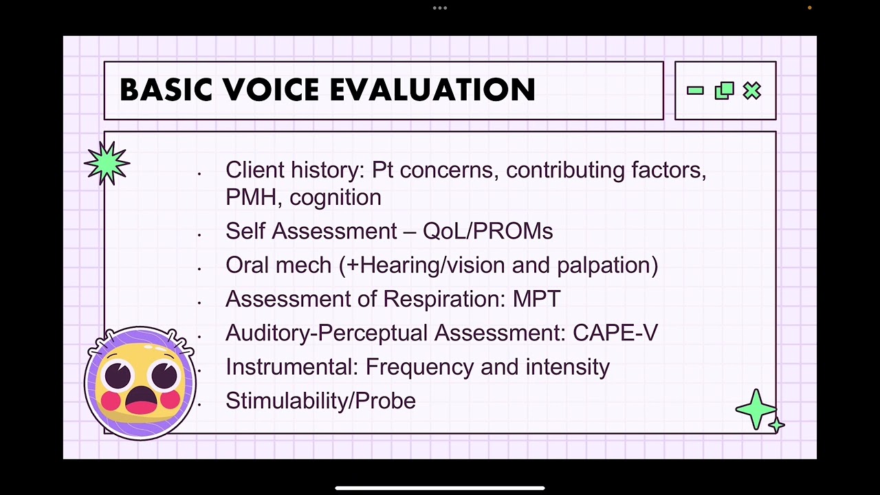 Voice Assessment for SLPs