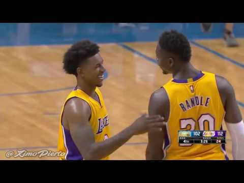 NEW ►►D'Angelo Russell High Fives Himself | Lakers vs Nuggets | October 9, 2016 | 2016-17 NBA