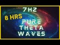 8 Hours 7hz PURE Theta Waves | CIA Hemi Sync | Sleep Meditation | Binaural Beats