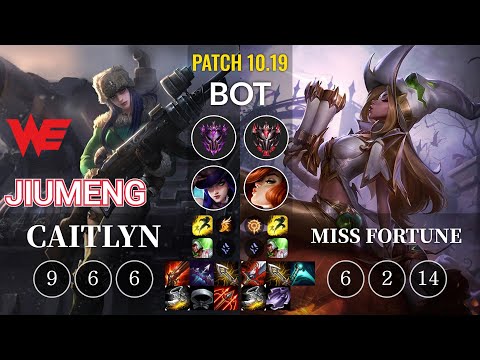 WE Jiumeng Caitlyn vs Miss Fortune Bot - KR Patch 10.19