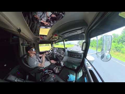 Trucker Traffic ASMR. cb chatter gear shifting and jakes