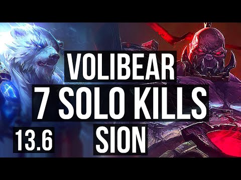 VOLIBEAR vs SION (TOP) | 7 solo kills, 11/3/12 | TR Diamond | 13.6
