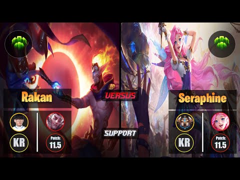 Hoit RAKAN (Support) [Guardian] VS SERAPHINE - Challenger KR Patch 11.5