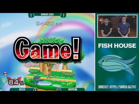 Fish House 7 SSBM - Reesch (C. Falcon, Peach) Vs. Unspecial (Falco, C. Falcon) Winners Semis