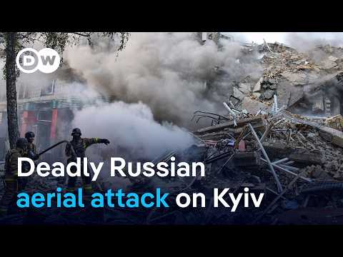 俄羅斯對基輔的空襲造成至少 15 人死亡 | DW News (At least 15 people killed in Russian aerial attack on Kyiv | DW News)