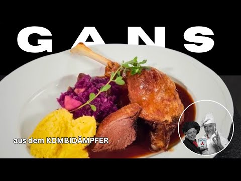 Goose for two with side dishes from the combi steamer