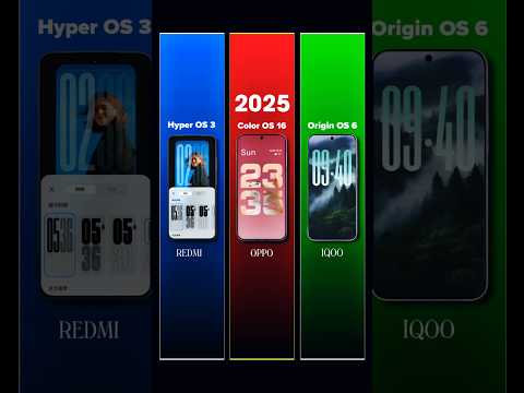 All 4 New UI - Animation ✨ Look 🔥 - Android 16 , color OS 16 , One UI 8 , origin OS 6 & hyper OS 3