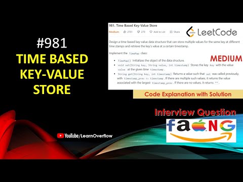 Time Based Key Value Store Leetcode 981 Three Solution Java Learnoverflow