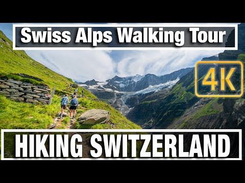 4K City Walks:  Grindelwald Switzerland & Pfingstegg - Virtual Walk Walking Treadmill Video Hiking