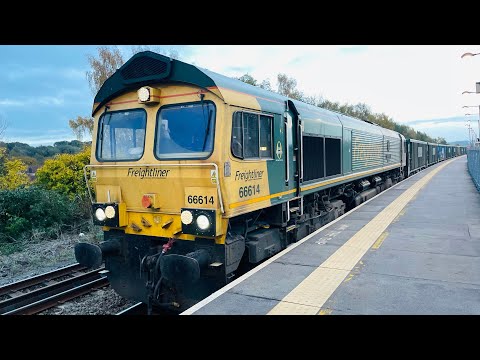 Freightliner 66614 At Chesterfield From Chesterton Junction Fhh To Tunstead Sdgs