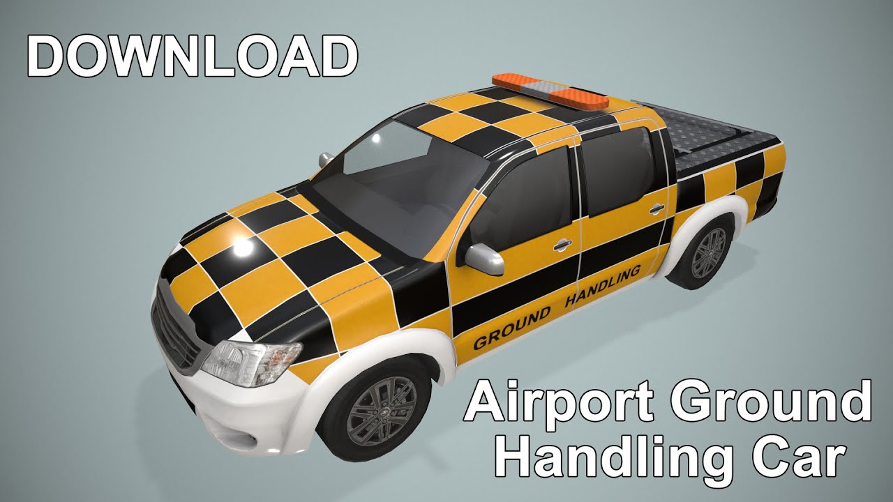 Airport Ground Handling Car --432-- 3D Model