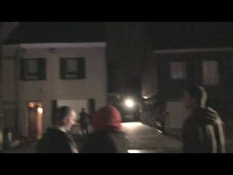 Straatverlichting in brand